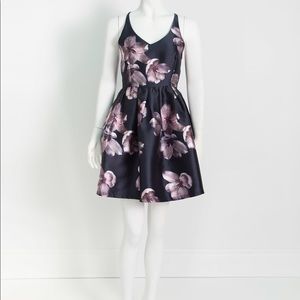 Mini Black Floral Dress